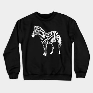 Hand drawn zebra - reverse color Crewneck Sweatshirt